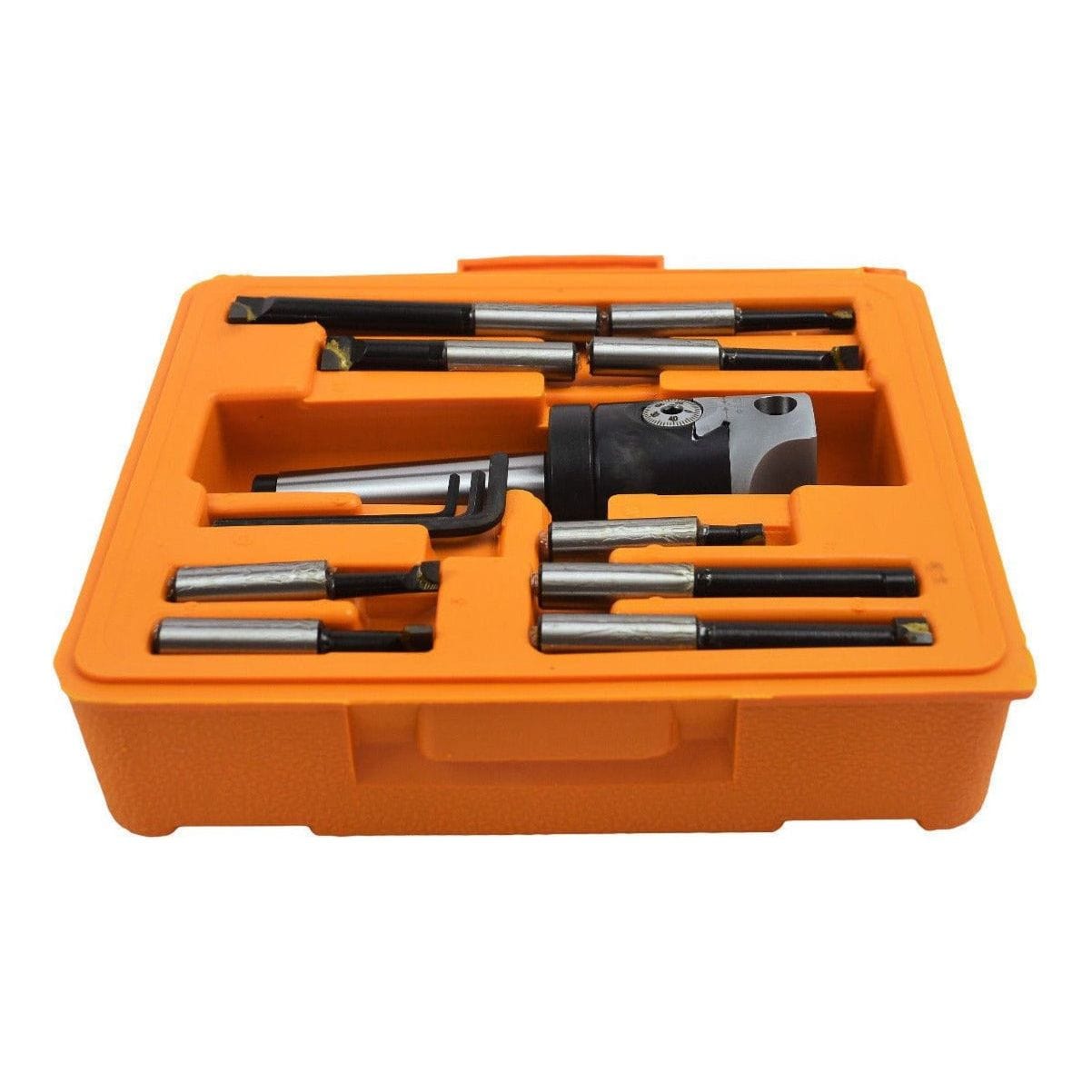 Twin Eagle Imports Boring Head Kit 50mm Boring Head Set MT3 M12 Drawbar Shank