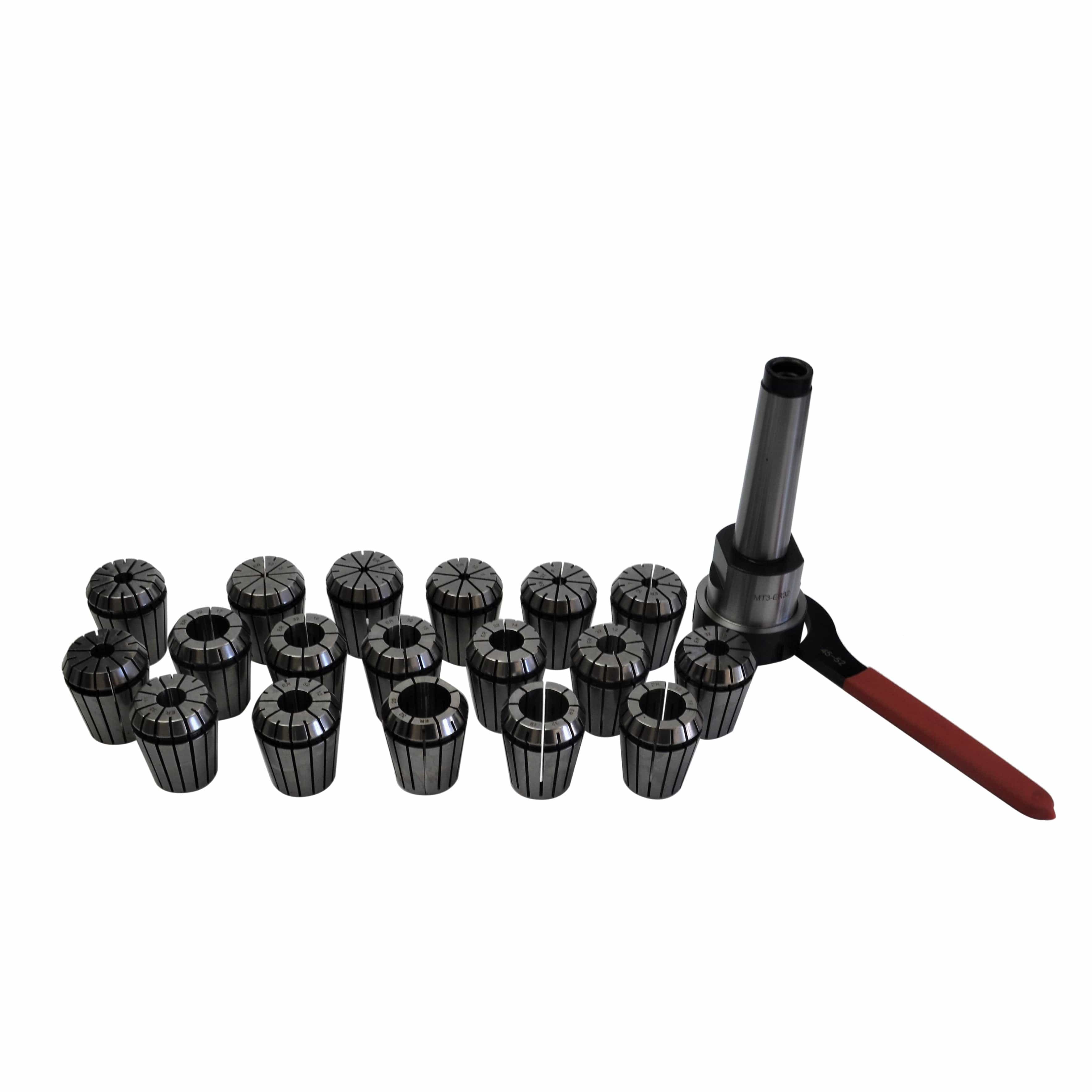 Twin Eagle Imports Collet Kit 18 pc collets 3-20mm ER32 MT3 Precision Milling Collet Set