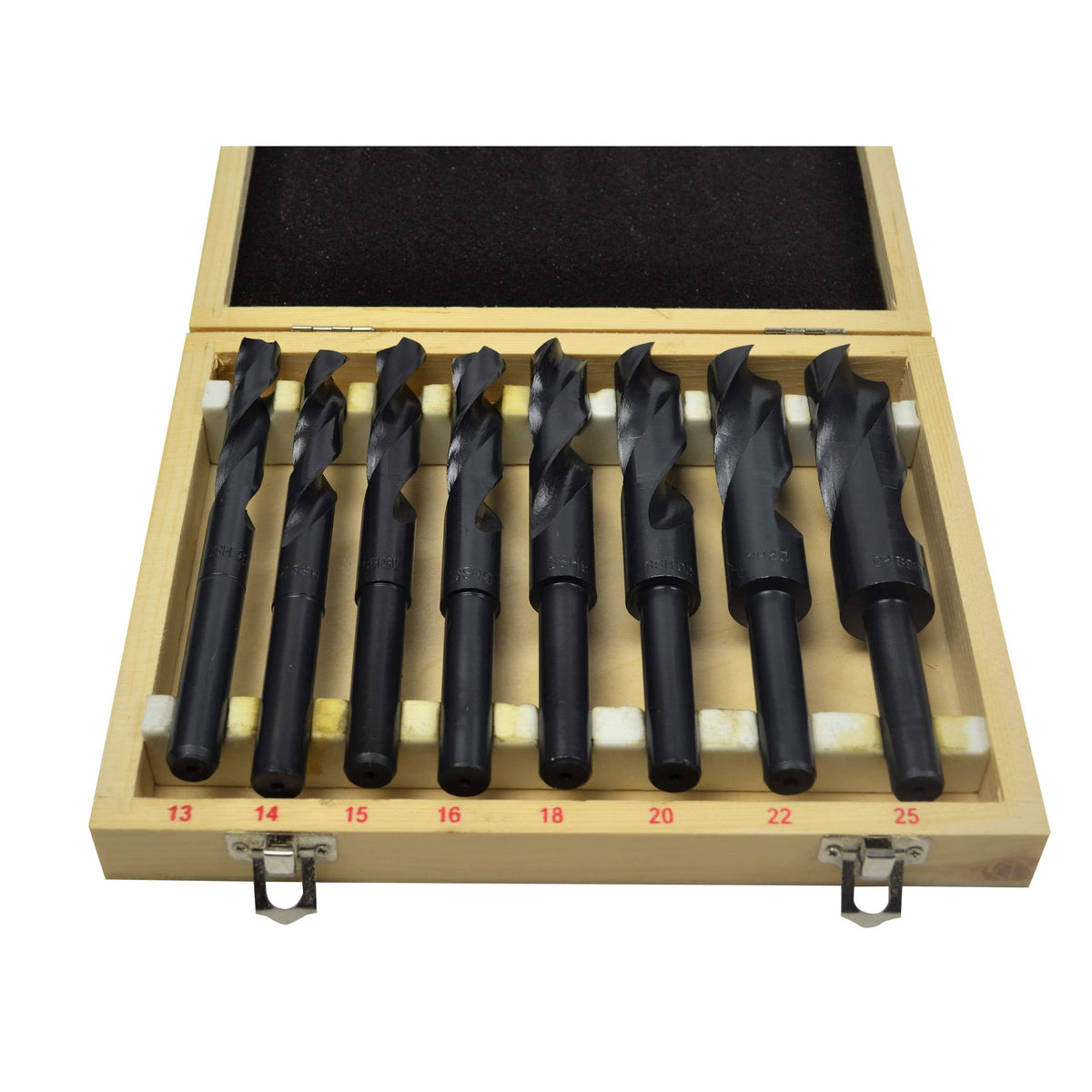 Twin Eagle Imports Drill Bits 8PC 13MM REDUCED SHANK DRILL SET 13-25mm
