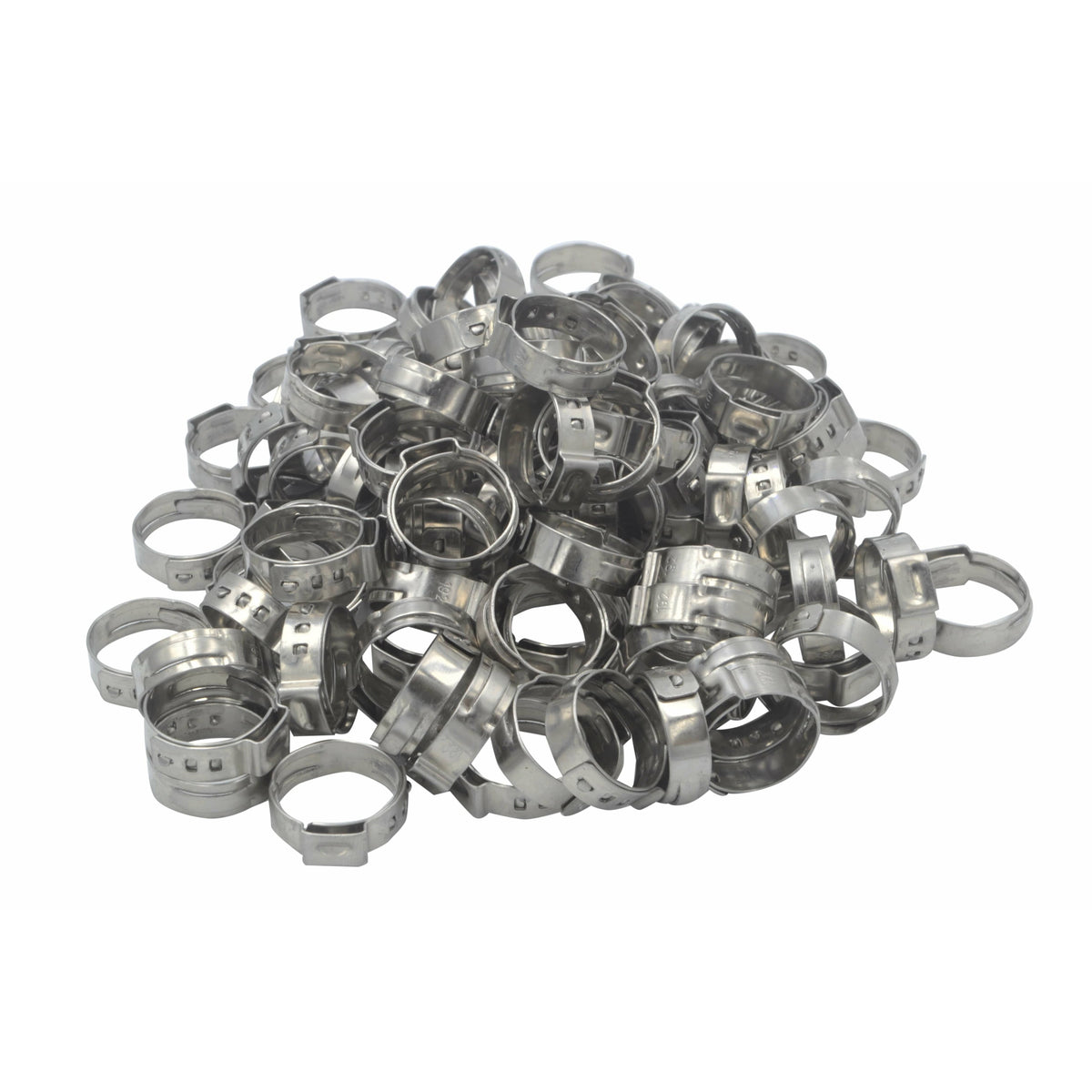 Twin Eagle Imports Grab Kits 100 Piece 304 Stainless Steel 16-19.2mm Ear Hose Clamp