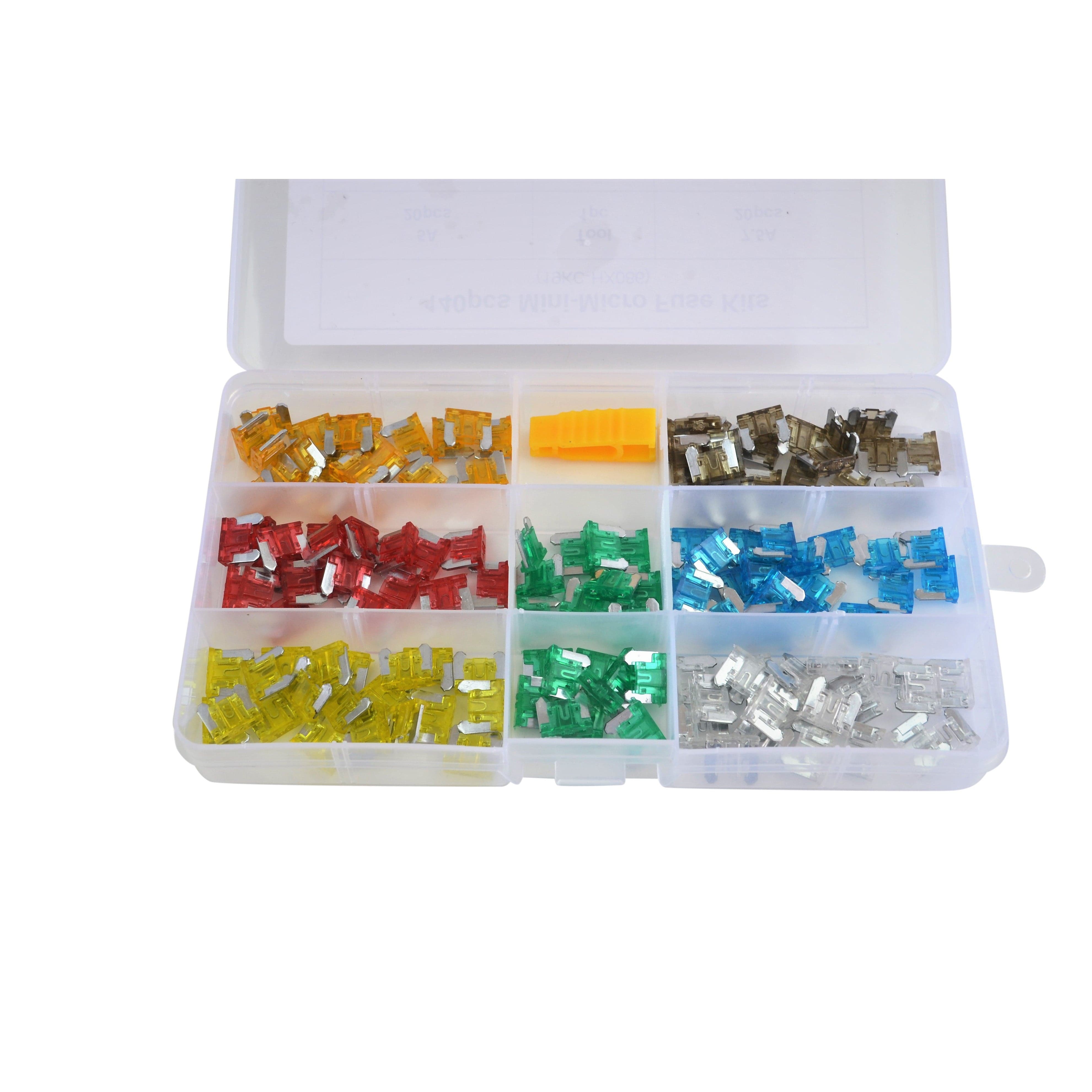 Twin Eagle Imports Grab Kits 140pc Mini Micro Low Profile Car Auto Fuse Grab Kit Assortment