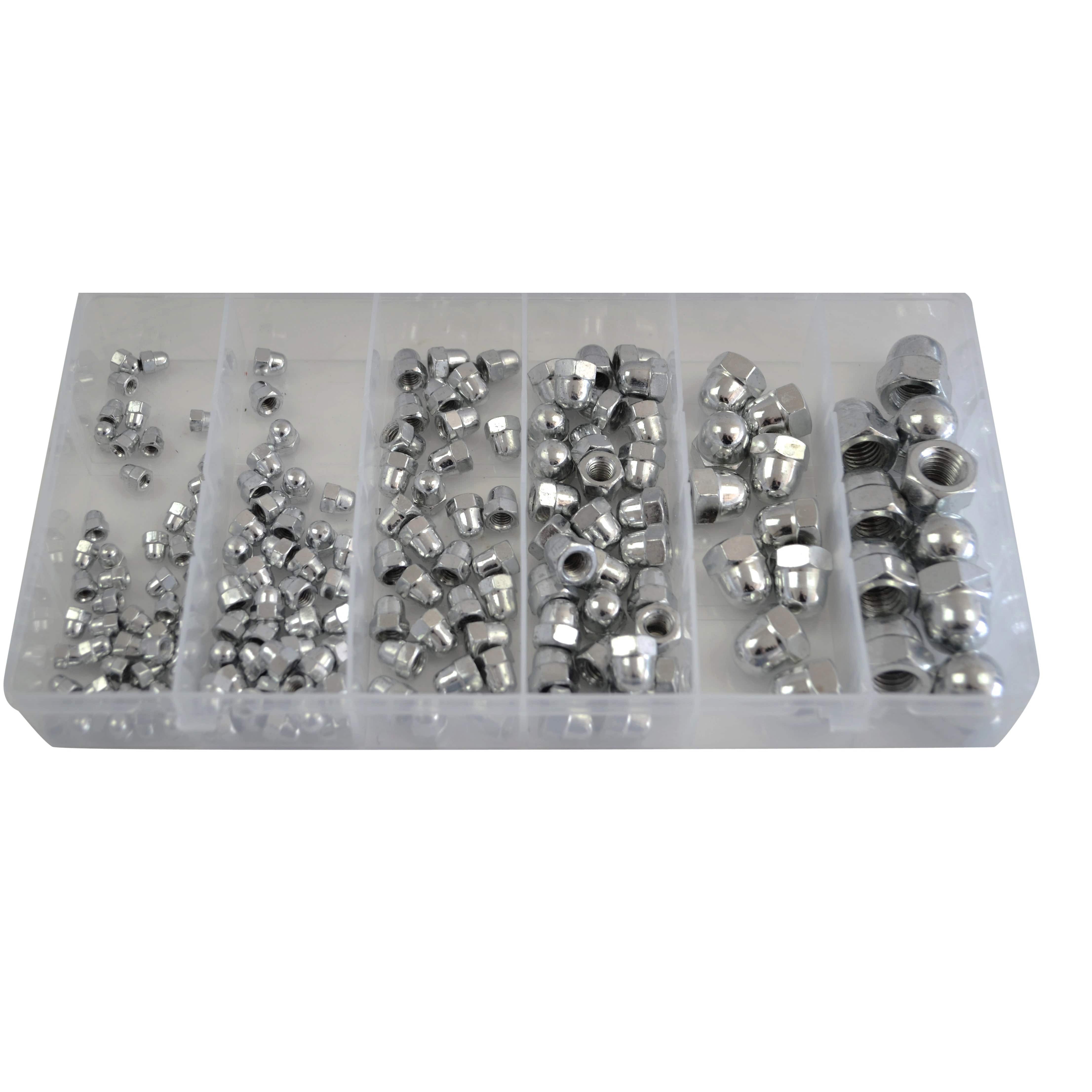 Twin Eagle Imports Grab Kits 170pc Metric Acorn Nut Carbon Steel Grab Kit Assortment
