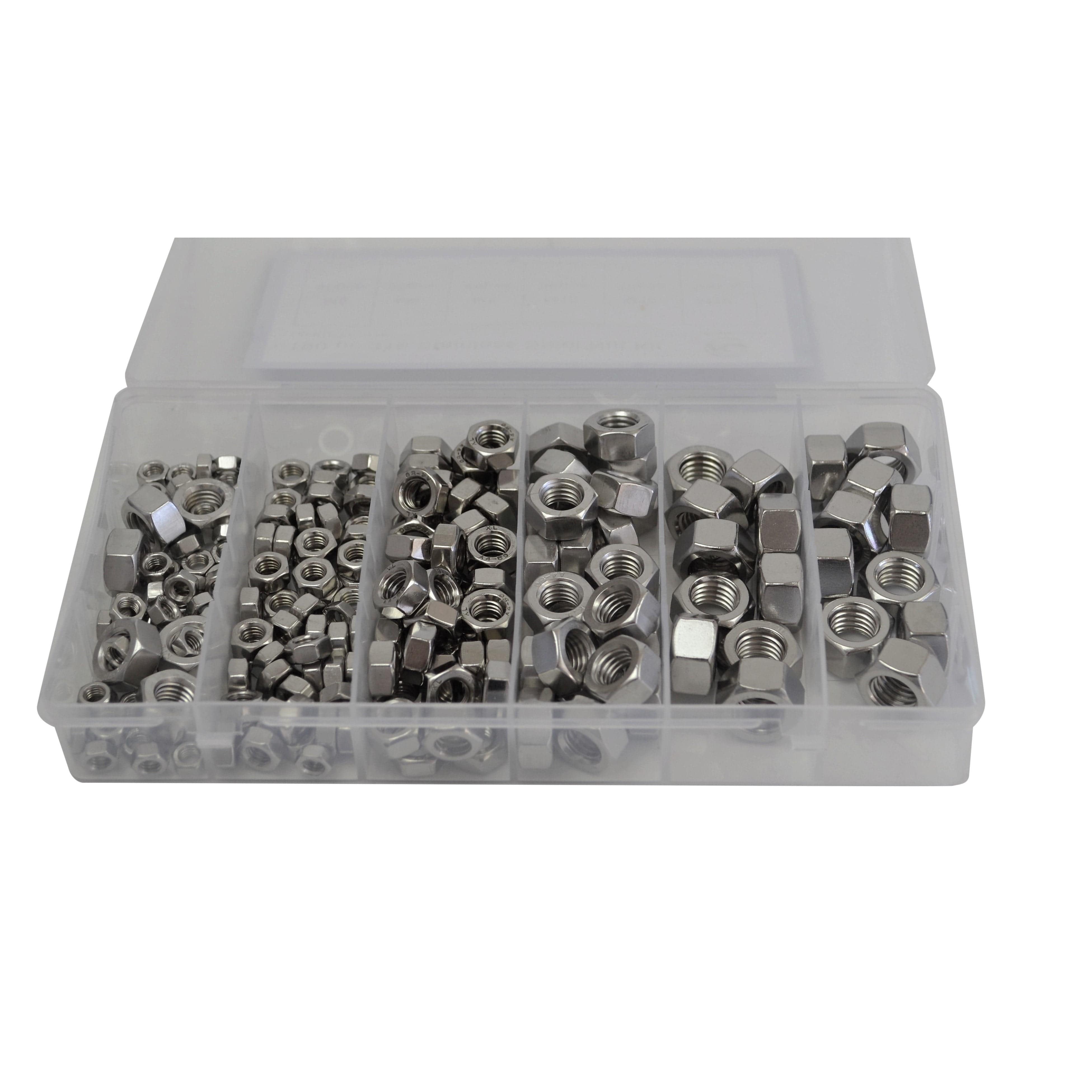 Twin Eagle Imports Grab Kits 190pc 316 Stainless Steel Metric UNC Hex Nut and 460pc Stainless Steel Washer
