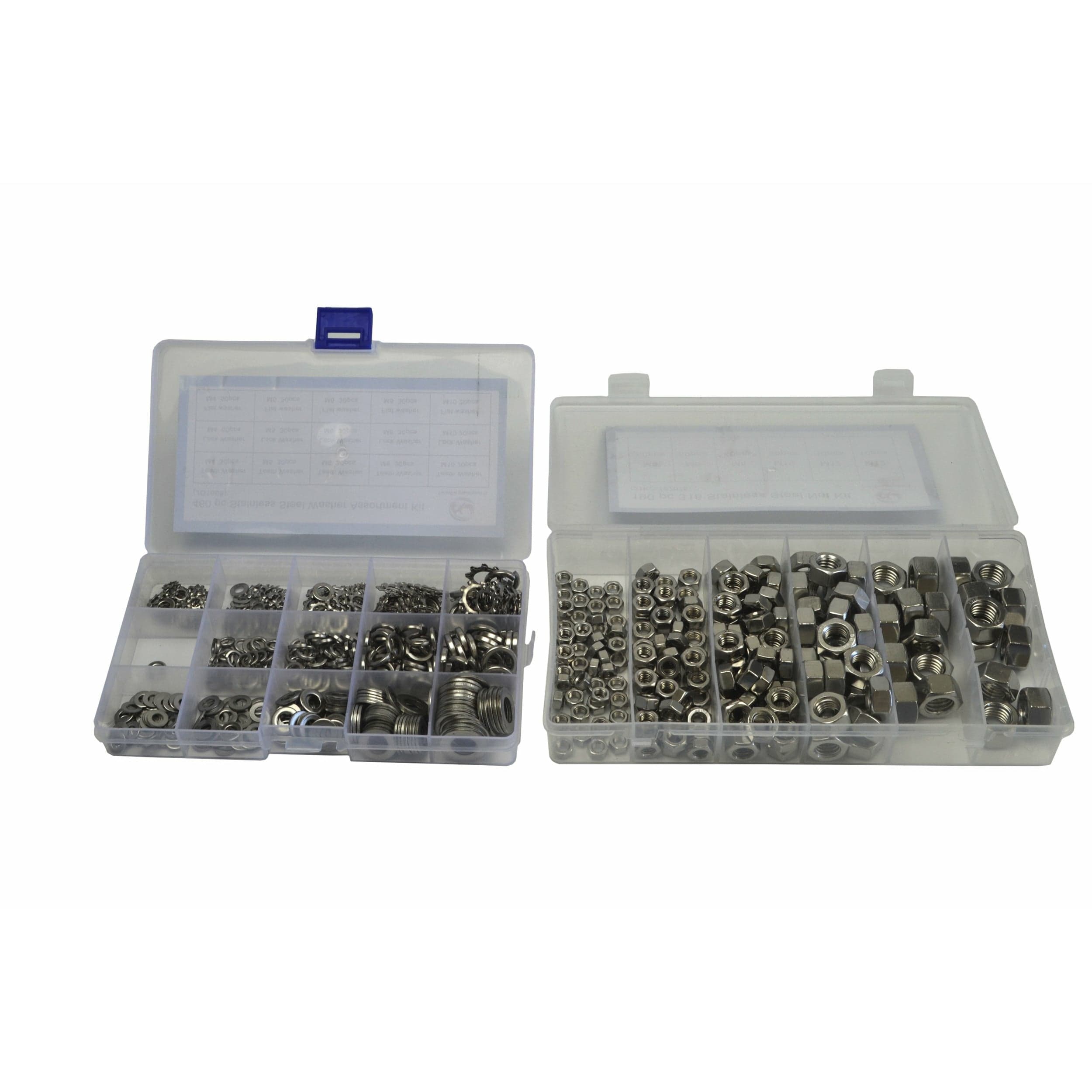 Twin Eagle Imports Grab Kits 190pc 316 Stainless Steel Metric UNC Hex Nut and 460pc Stainless Steel Washer
