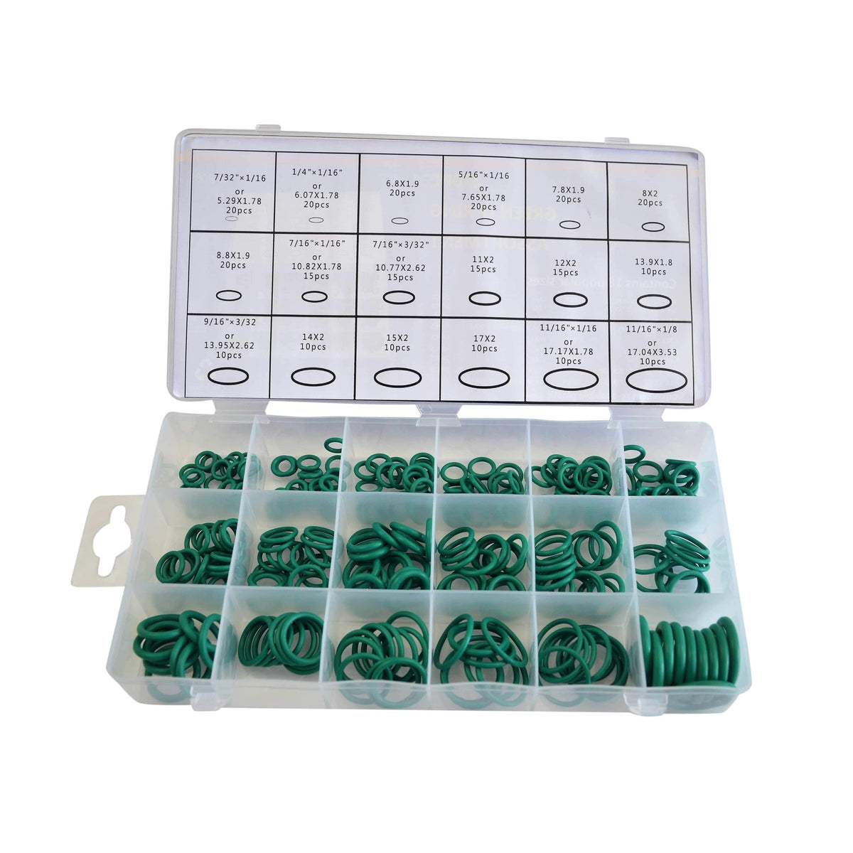 Twin Eagle Imports Grab Kits 270pc Green Nitrile Metric + Imperial O-Ring kit