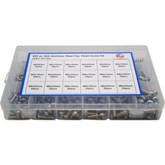 Twin Eagle Imports Grab Kits 682 Piece 304 Stainless Steel Pan Head Screw Grab Kit Assortment