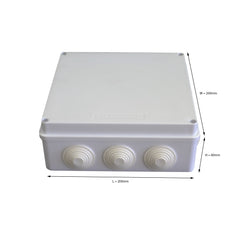 Twin Eagle Imports Junction Box 200x200x80 mm ABS Plastic IP65 Waterproof Junction Box