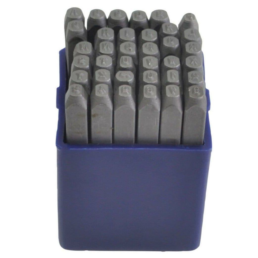 Twin Eagle Imports Letter and Number Stamp Punches 2mm Letter and Number Stamp Punch 36 Piece