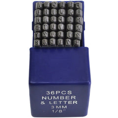 Twin Eagle Imports Letter and Number Stamp Punches 3mm Letter and Number Stamp Punch 36 Piece
