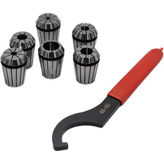 Twin Eagle Imports Milling Chuck 6 pc ER25 MT3 M12 Drawbar Precision Spring Collet Set