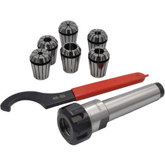 Twin Eagle Imports Milling Chuck 6 pc ER25 MT3 M12 Drawbar Precision Spring Collet Set
