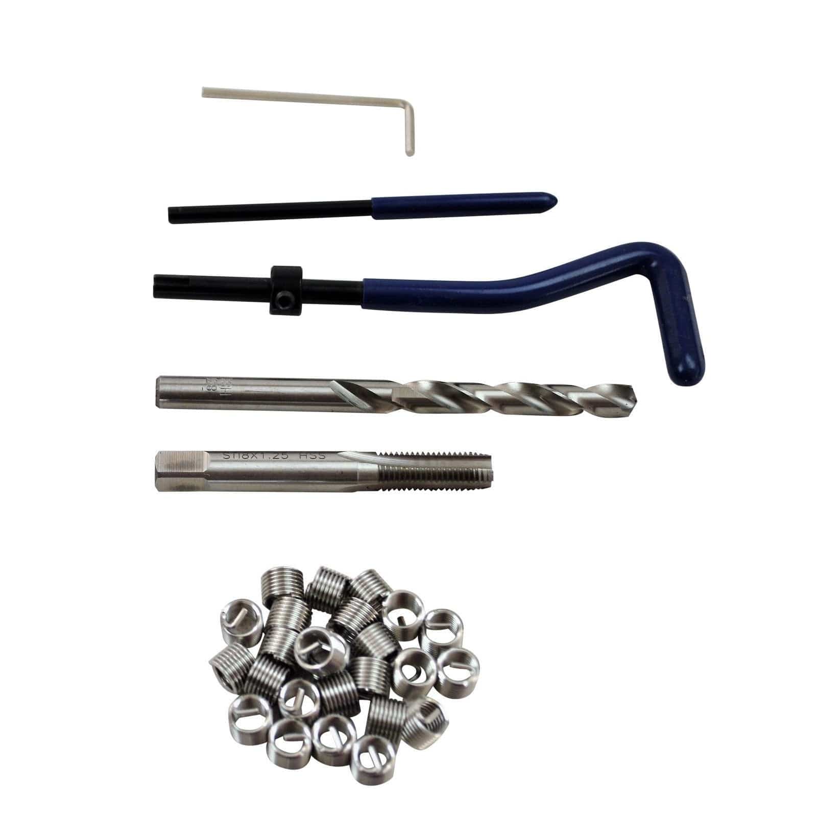 Twin Eagle Imports Thread Repair Metric Helicoil Thread Repair Kit M8 x 1.25